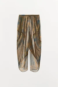 PANTALON AMPlE IMPRIMÉ À OUVERTURES
