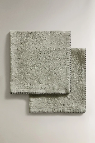 PACK OF PLAIN DYED THREAD NAPKINS (PACK 2)