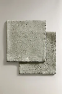 PACK OF PLAIN DYED THREAD NAPKINS (PACK 2)