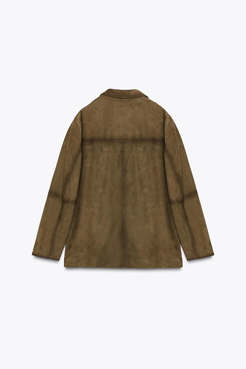 100% SUEDE OVERSIZED BLAZER ZW COLLECTION LIMITED EDITION