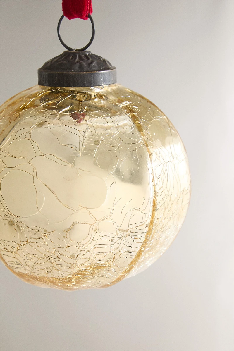 MIRRORED CHRISTMAS TREE BALL ORNAMENT