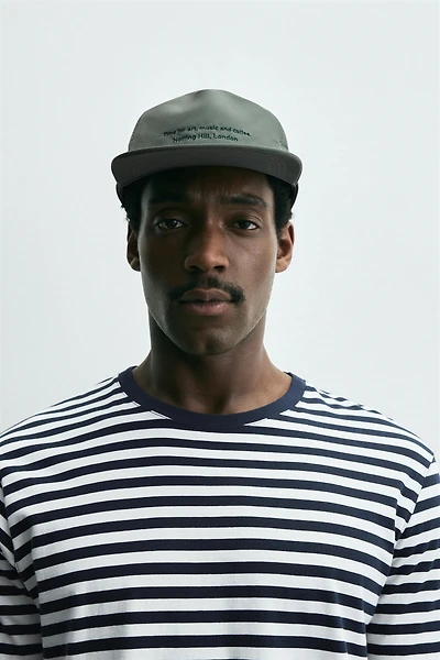 EMBROIDERED FLAT VISOR CAP