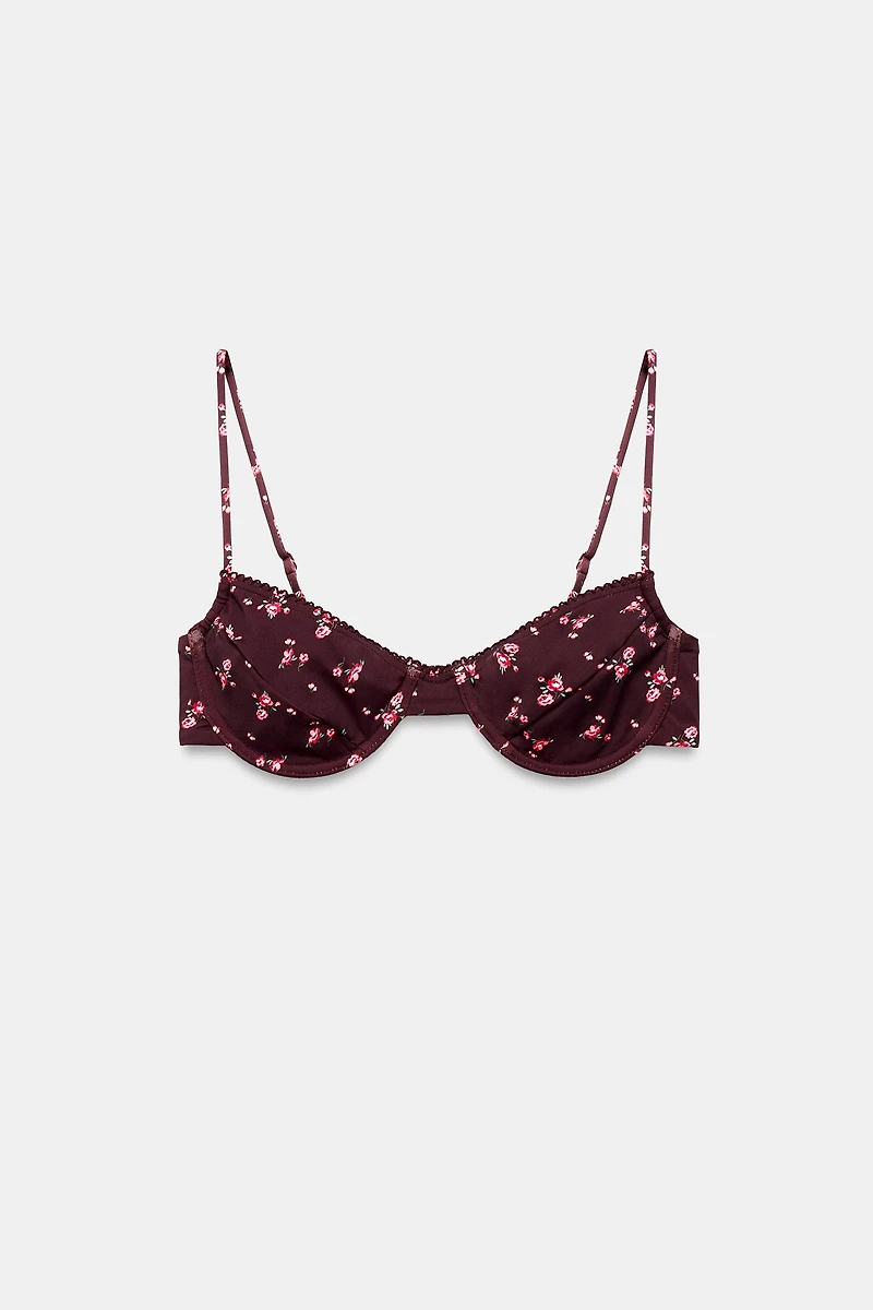 HAUT DE BIKINI À ARMATURES IMPRIMÉ FLEURI