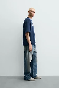 RELAXED FIT COMBINATION PRINT SWEATSHIRT