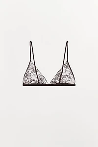LACE TRIM TRIANGLE BRA