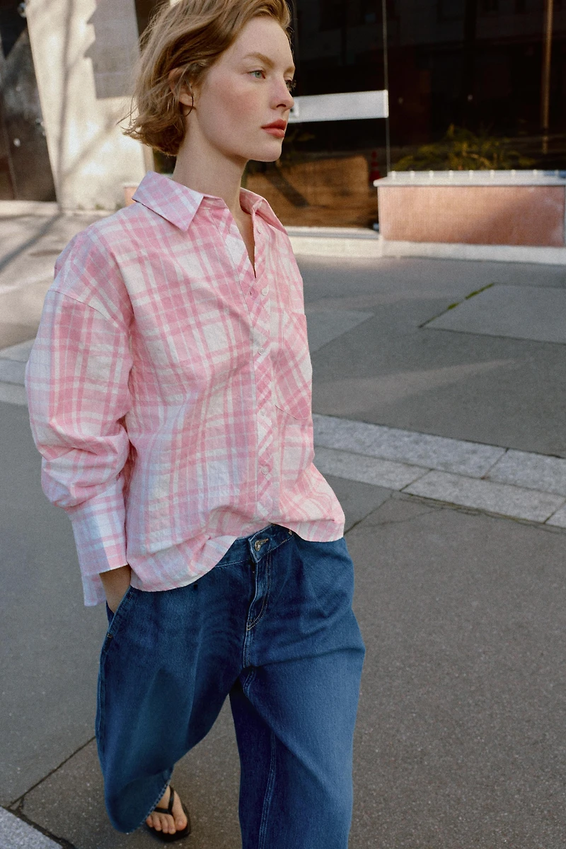 OVERSIZED PLAID SHIRT