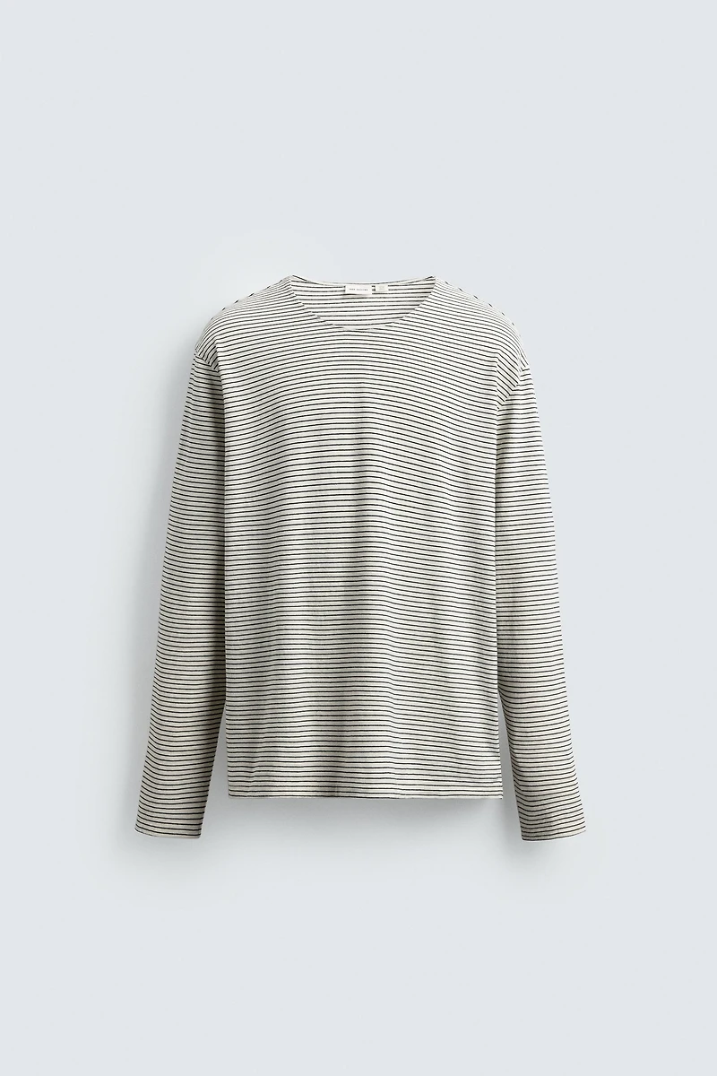 STRIPED JACQUARD T-SHIRT