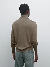Quarter-zip knit sweater