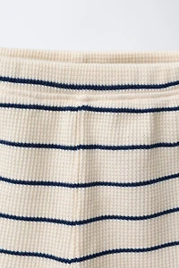 WAFFLE STRIPED SHORTS