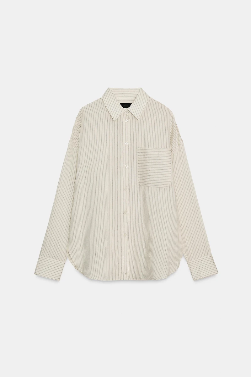 ZW COLLECTION FLOWY STRIPED SHIRT