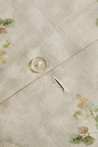 HOUSSE DE COUETTE SATIN IMPRIMÉ FEUILLES