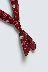 HEART PRINT BANDANA