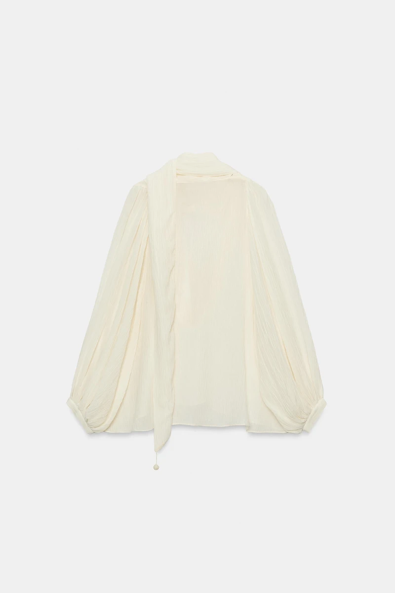 ZW COLLECTION TIE-NECK SHIRT