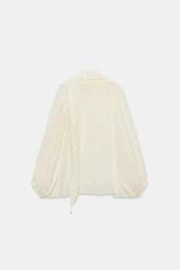 ZW COLLECTION TIE-NECK SHIRT