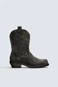 DENIM COWBOY BOOTS