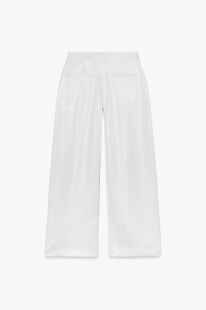 SATIN WIDE LEG PANTS