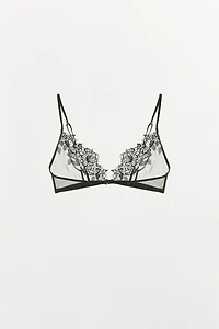 MESH LACE TRIANGLE BRA