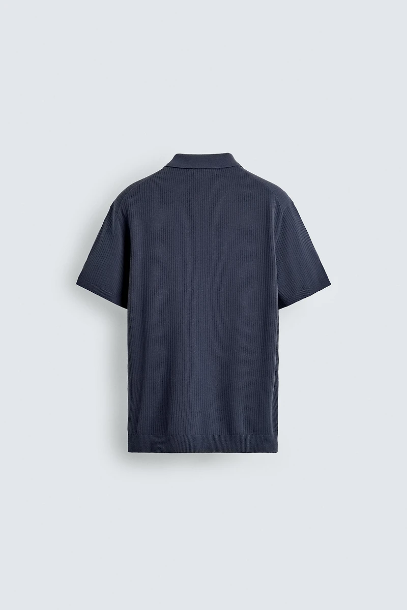 POLO EN MAILLE CANNELÉE