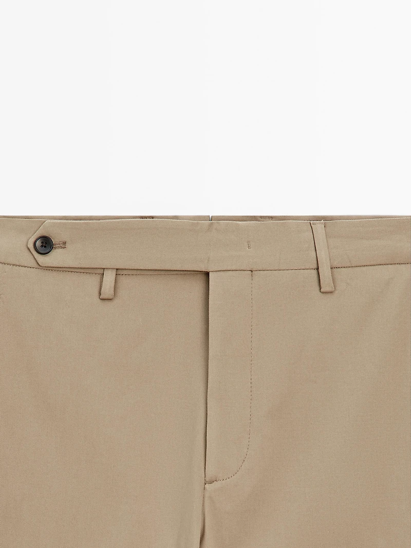 Pantalon slim en coton mélang