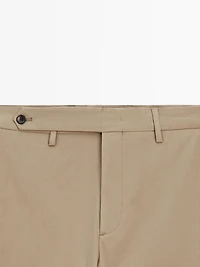 Pantalon slim en coton mélang