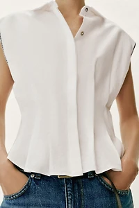 LINEN DARTED TOP