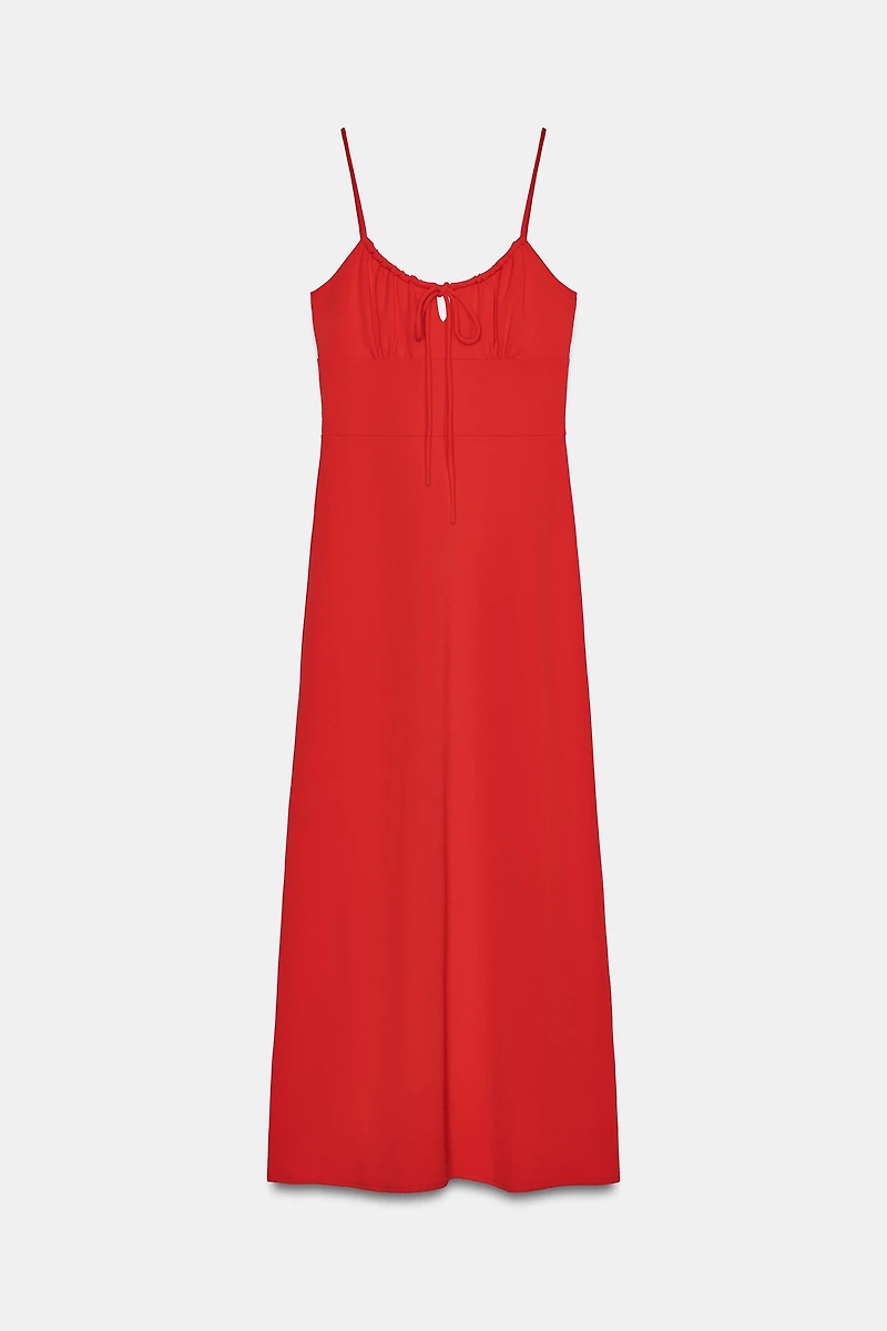 FLOWY STRAPPY MIDI DRESS