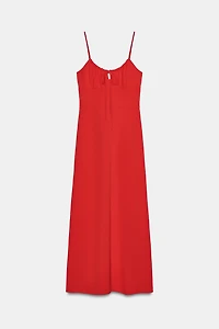 FLOWY STRAPPY MIDI DRESS