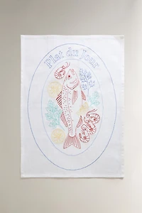 FISH PLATE TEA TOWEL