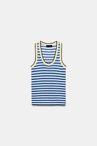 TOP EN MAILLE À RAYURES
