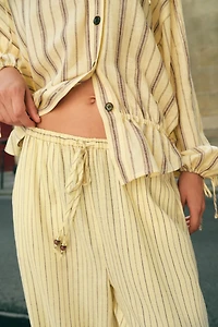 STRIPED LINEN PANTS