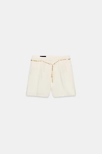 SHORT Z1975 EN DENIM AVEC CEINTURE CHAÎNE