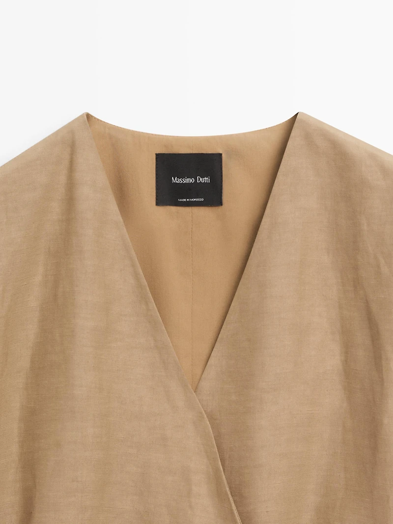 Long crossover waistcoat