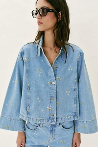 Z1975 EMBROIDERED FLORAL DENIM JACKET SET