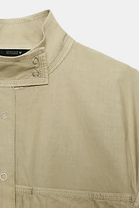 BLOUSON POPELINE EFFET DÉLAVÉ
