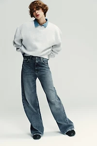 TRF EXTRA WIDE LEG HIGH WAIST JEANS