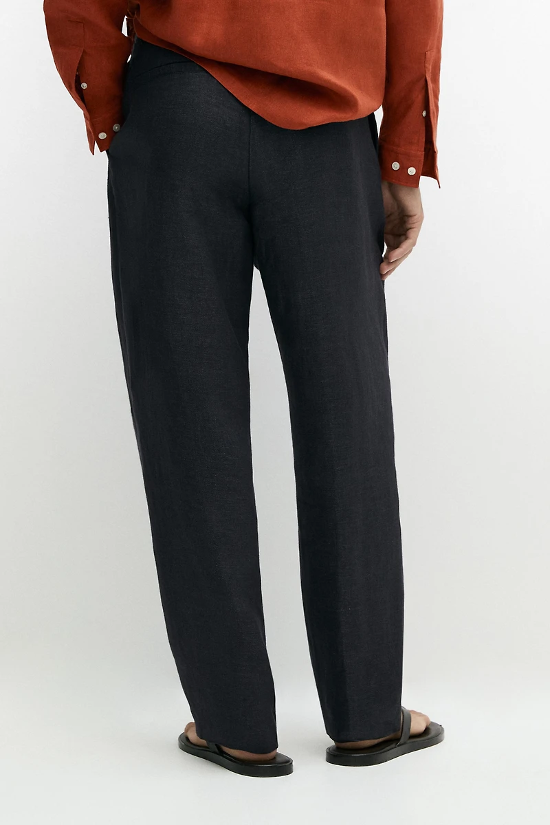 Pantalon total look 100 % lin mélangé