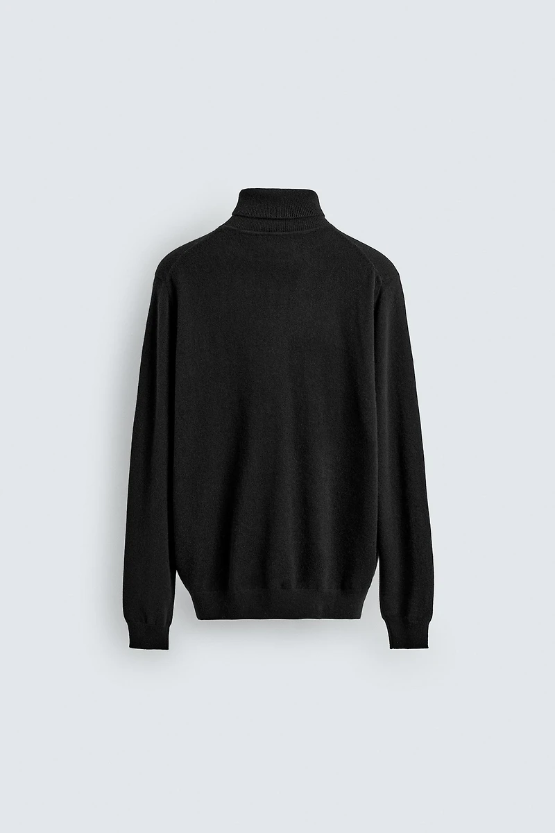 100% CASHMERE TURTLENECK JUMPER