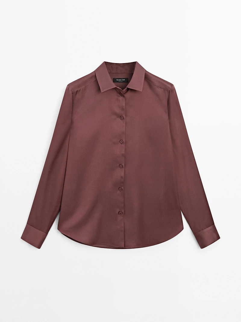 Flowing satin shirt