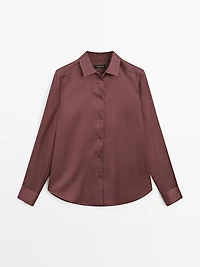 Flowing satin shirt