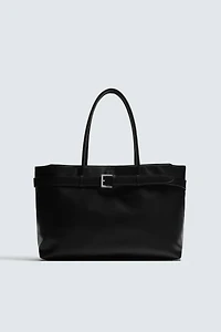BELT DETAIL SHOPPER BAG