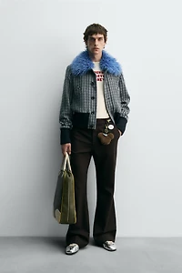 CONTRAST CHECK BOMBER JACKET HARRY LAMBERT FOR ZARA X DISNEY