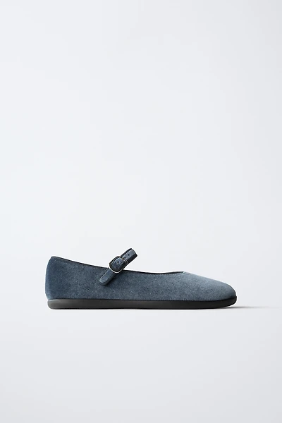 VELVET BALLET FLATS