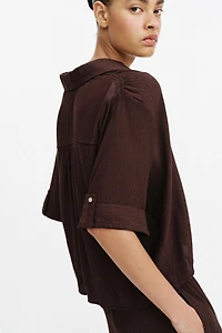 CHEMISE FLUIDE À MANCHES COURTES
