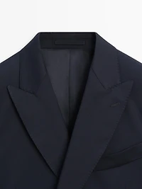 Blazer croisé 100 % laine froide
