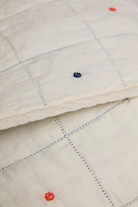 CHECK AND DOT THROW PILLOW COVER