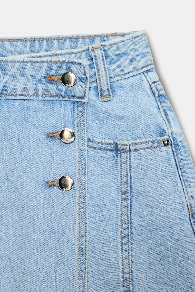 JUPE-PANTALON Z1975 EN JEAN CROISÉE