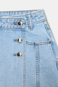 JUPE-PANTALON Z1975 EN JEAN CROISÉE