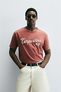 WASHED EMBROIDERED T-SHIRT