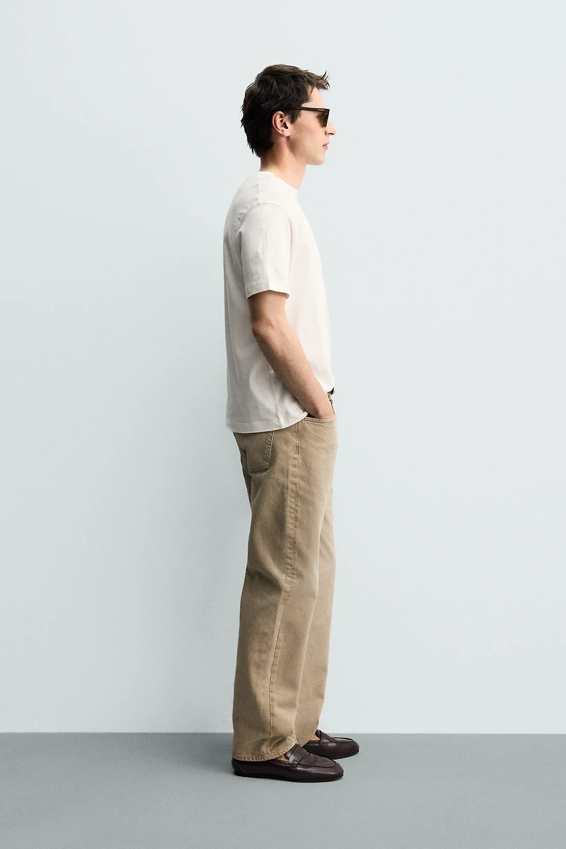 REGULAR FIT EMBROIDERED COMBINATION T-SHIRT