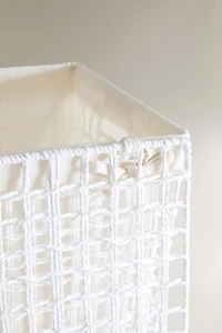 LAUNDRY HAMPER WITH FABRIC LINING